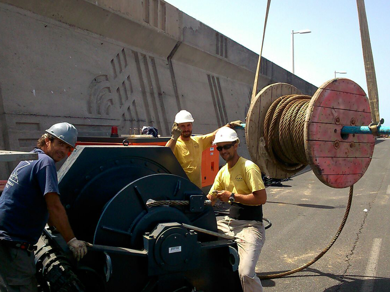 winches para trabajos submarinos y obras marítimas
