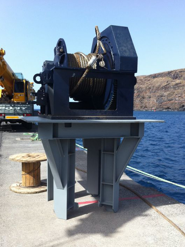 winches para trabajos submarinos y obras marítimas en Canarias