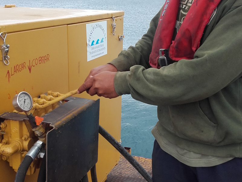 winches para trabajos submarinos y obras marítimas en Canarias